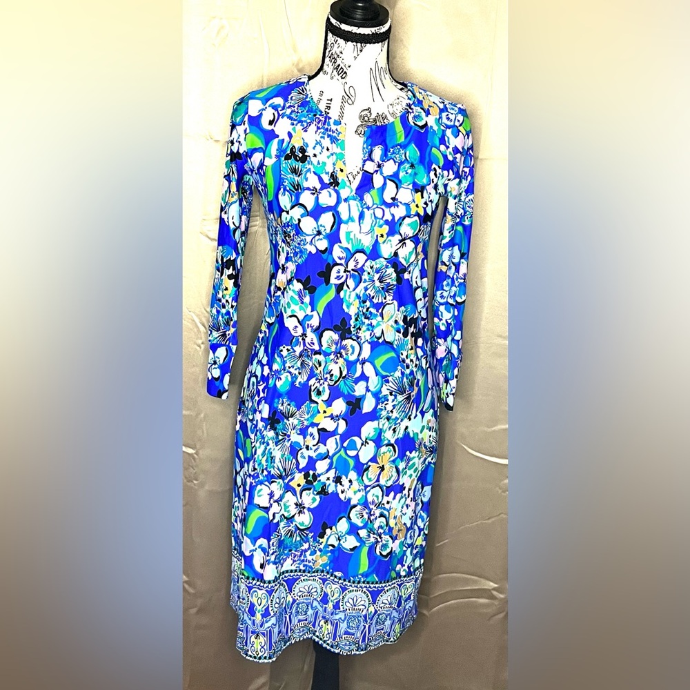 NWOT - XS Lilly Pulitzer Blue Floral Dress